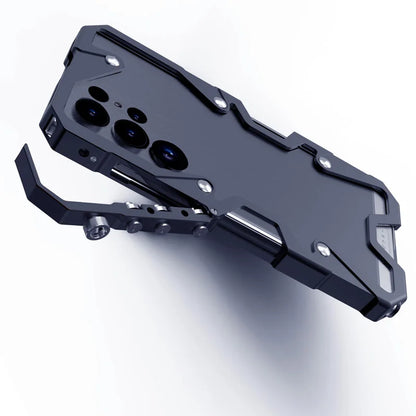 Aluminum Phone Bumper - Luxury Metal Mechanical Skull Case for Samsung Galaxy S26 S25 S24 Ultra FE
