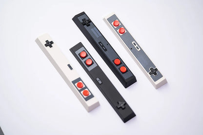 Retro Gamepad Keycap 6.25u Spacebar – Artisan ABS Keycap for MX Switches, Black & White for Mechanical Gaming Keyboards