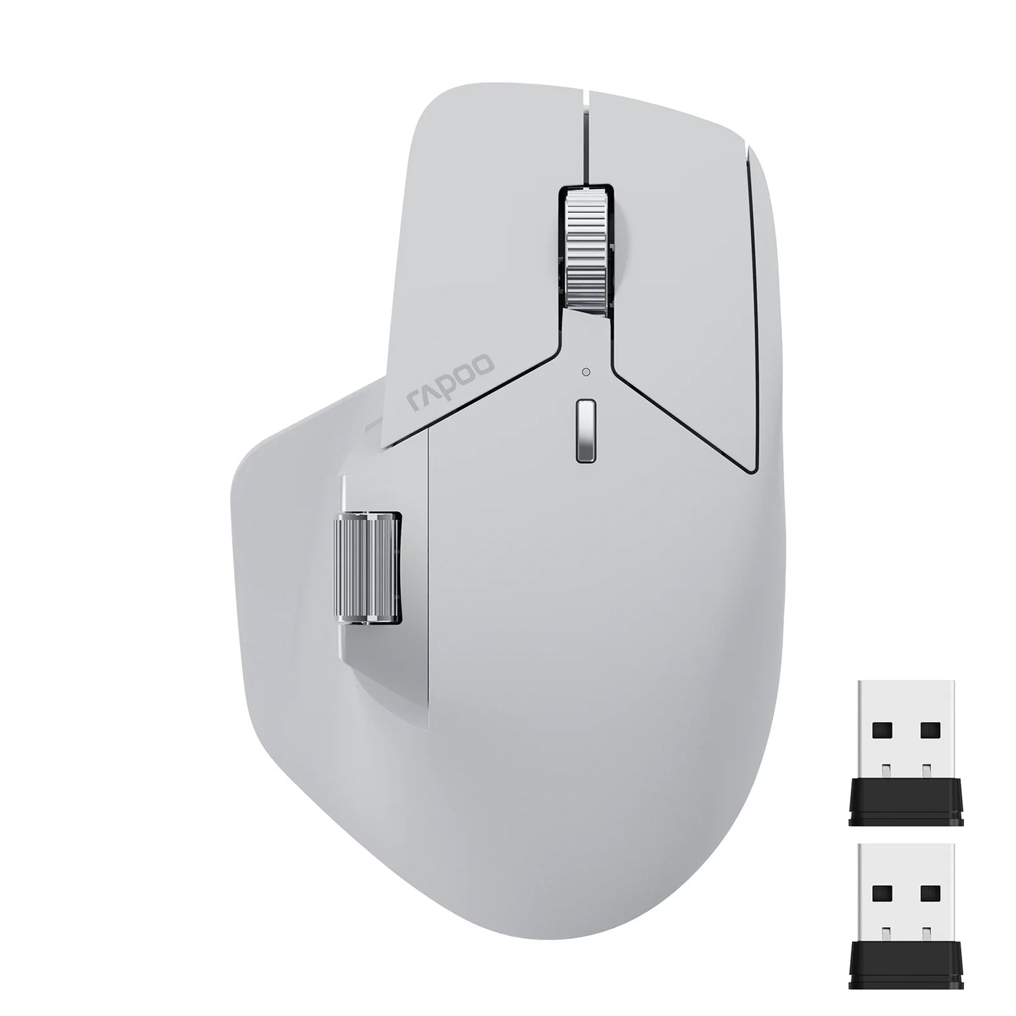 Rapoo MT760L/MT760M Multi-Mode Wireless Mouse – Ergonomic Rechargeable Bluetooth Mouse 4000DPI, Supports 4 Devices