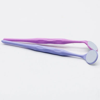 AG 10pcs/Box Dental Mouth Mirrors – Double-Sided Autoclavable Exam Reflectors with Handle for Oral Care & Tooth Whitening