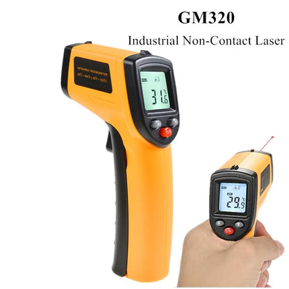 Hot Non-Contact Infrared Thermometer - Digital LCD Laser Temperature Meter for Home & Industrial Measurement - Worldwide Shipping