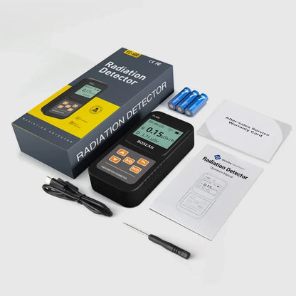 Geiger Counter Radiation Detector - Handheld X-Ray, Gamma & Beta Ray Radioactive Tester with LCD Display and Alarm