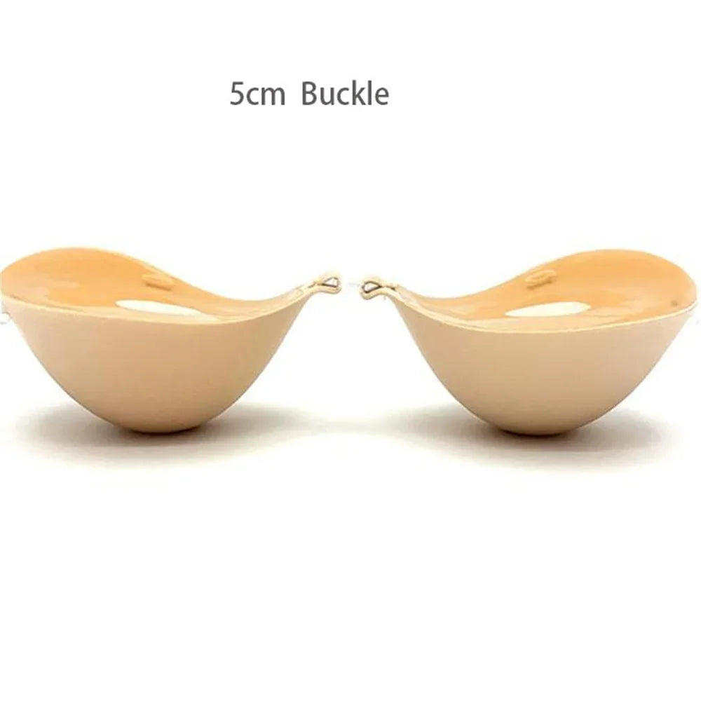 Thick Invisible Silicone Bra Stickers – Chest Enhancer for Flat Chest, Bridal & Wedding Dress, 2.5CM/5CM/6CM Options
