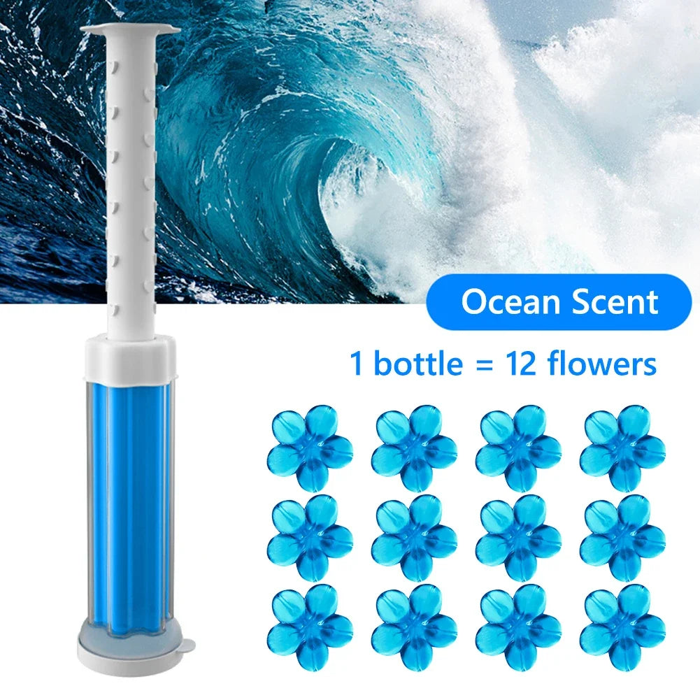 1/5-Pack Floral Toilet Cleaner Gel - Odor-Removing Aromatic Gel for a Fresh, Clean-Smelling Bathroom