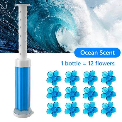 1/5-Pack Floral Toilet Cleaner Gel - Odor-Removing Aromatic Gel for a Fresh, Clean-Smelling Bathroom