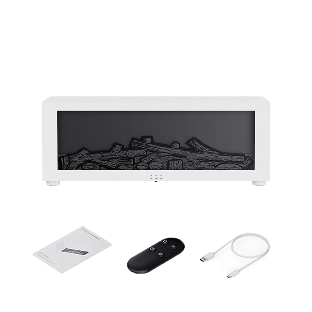 Air Humidifier & Essential Oil Diffuser – Home Aroma Humidifier with Flame Effect, LED Light, and Remote Control