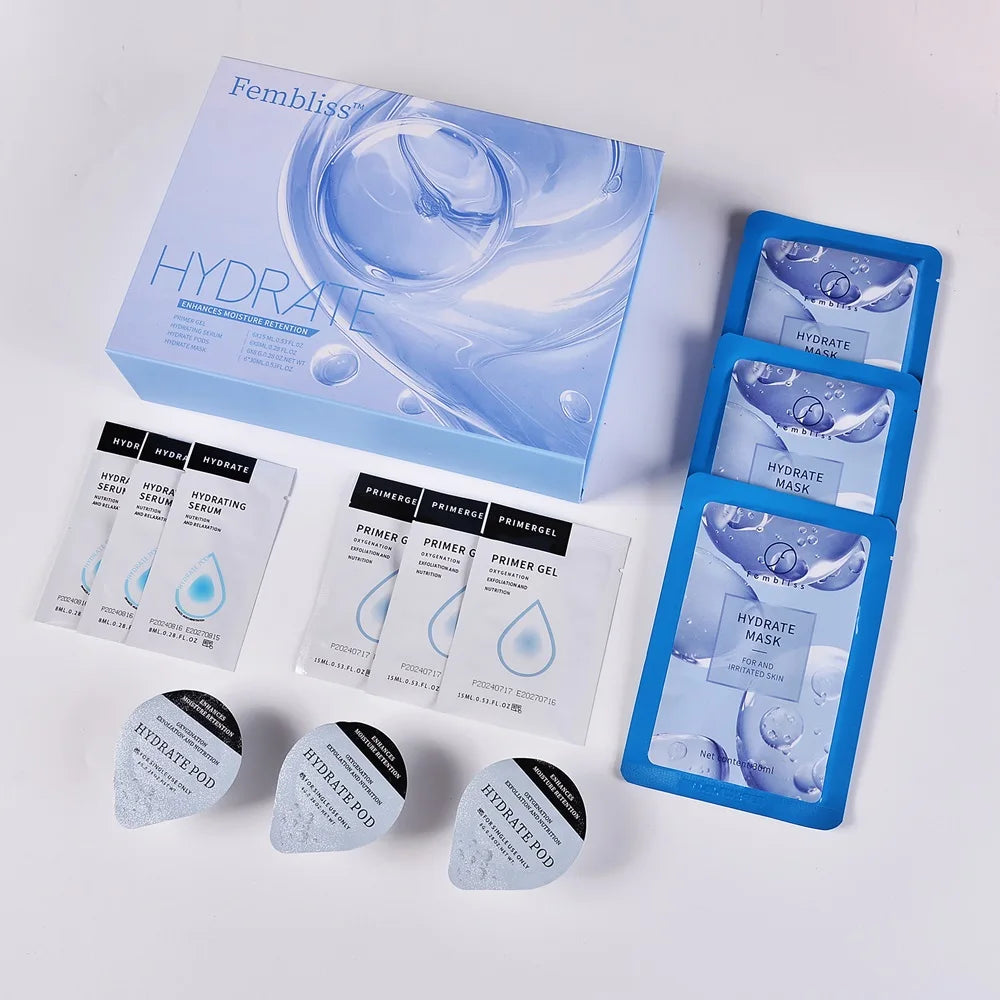Glam Revive 3.0 Hydrate Detox Serum Pods - CO2 Serum Capsules for Oxygen Bubble Pen & Aqua Facial Skincare Machines
