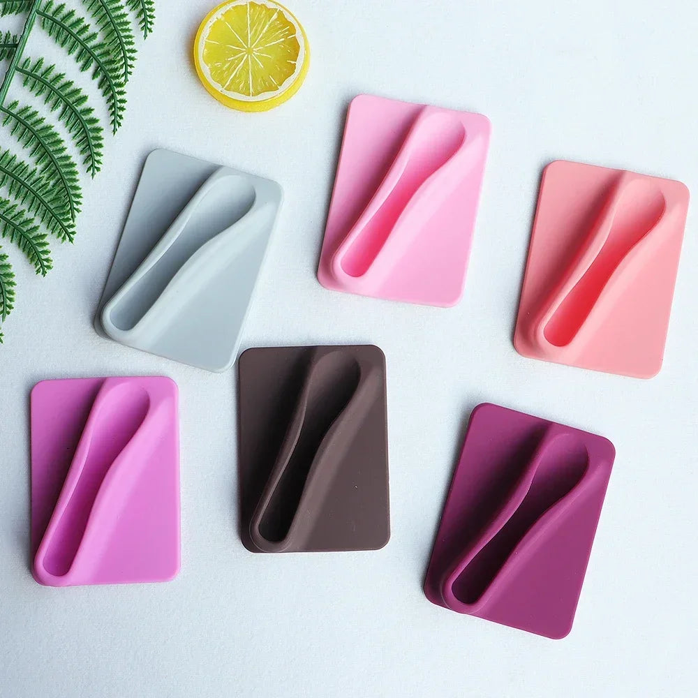 Silicone Lipstick Clip & Card Holder for Phone Case – Anti-Fall Lip Gloss Holder with Kickstand, Liquid Silicone Mobile Case
