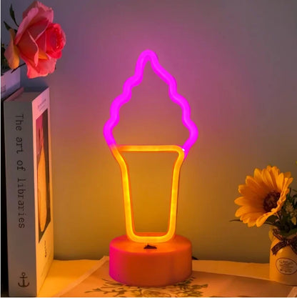 Countertop Decorative Neon Sign – USB or Battery-Powered Night Light for Holiday, Party, Kitchen & Home Decor