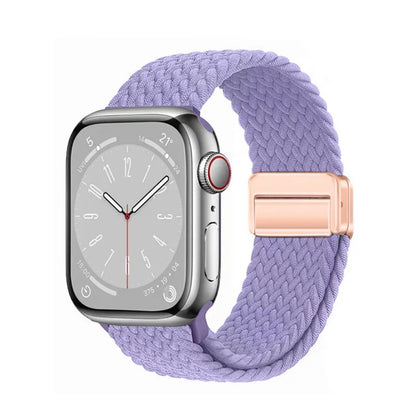 Nylon Braided Watch Band for Apple Watch – Compatible with Series SE, 3–10 & Ultra (38–49mm Adjustable Sport Strap)
