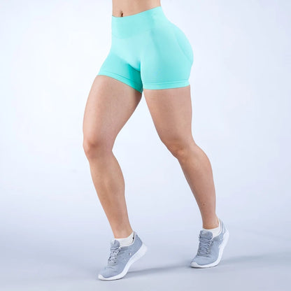 Women’s Gym Impact Running Shorts — Seamless Scrunch Butt Biker & Yoga Athletic Leggings