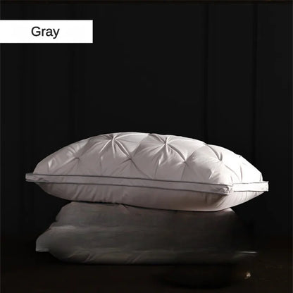 95% Goose Down Pillow – White Cotton Cover, 5-Star Hotel Quality, Low/Mid/High Loft for Sleeping, Rectangle Shape