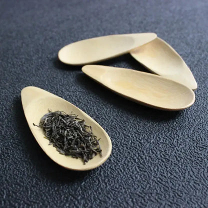 1–3PCS Bamboo Tea Scoops – Kung Fu Tea Spoons & Shovel Saucers, Black/Green Tableware for Kitchen, Afternoon Tea, Gift for Friends