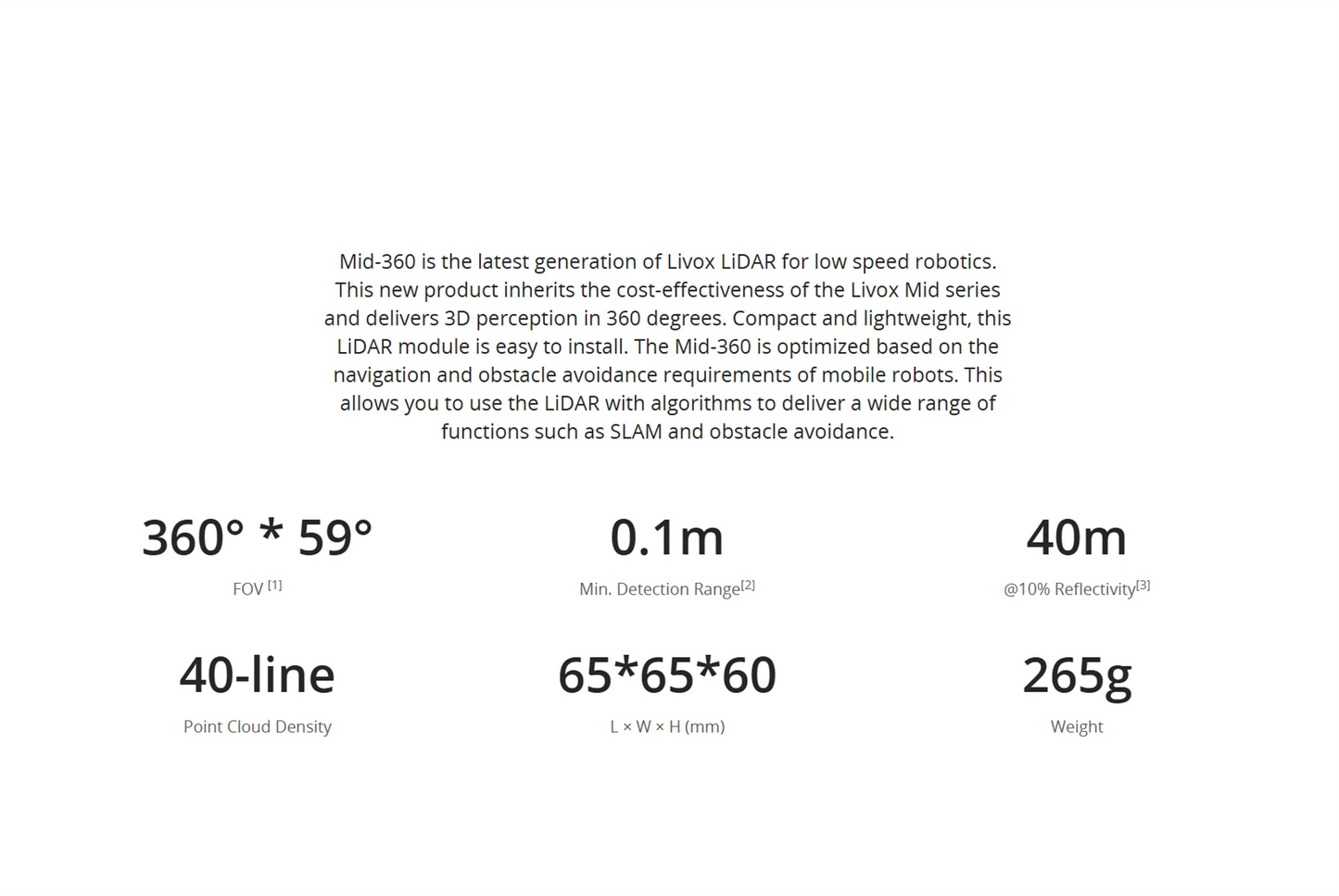 Livox Mid-360 3D LiDAR – 360° Omnidirectional Laser Detection & Ranging Device with Ultra-Large Field of View