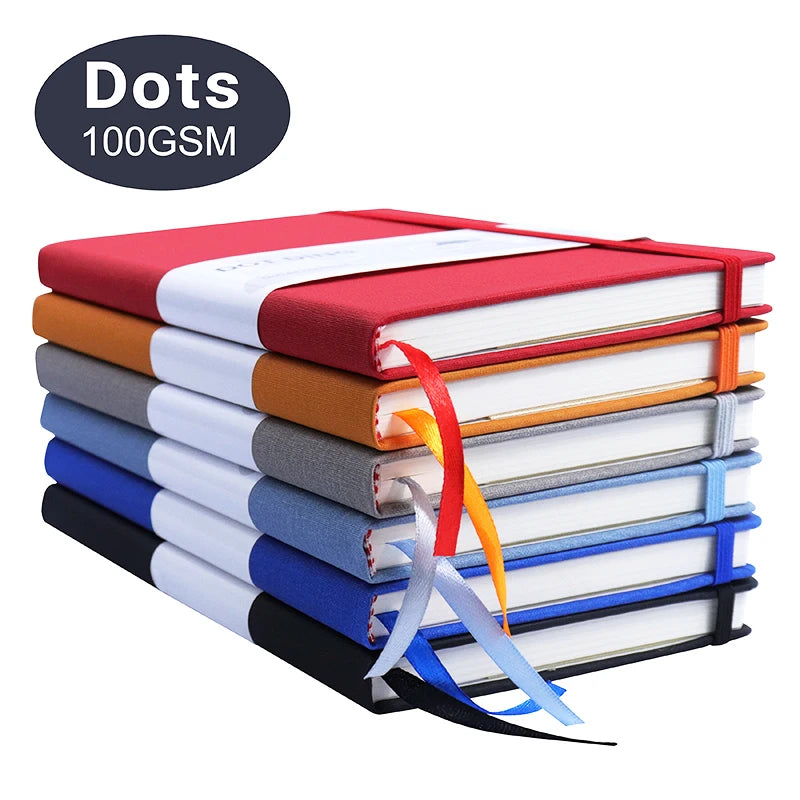 A5 Softcover Dotted Notebook – Kawaii Notepad, Weekly Planner, Diary for Students & Office Supplies