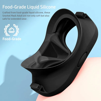 Soft Silicone Diving Snorkel - Portable Foldable Adult Snorkeling Gear for Freediving, Spearfishing & Swimming