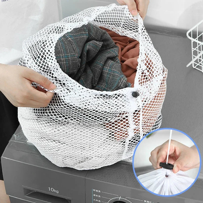 Reusable Zipper Laundry Bag for Washing Machine – Coarse Mesh Organizer for Lingerie, Shoes, Bras & Clothes