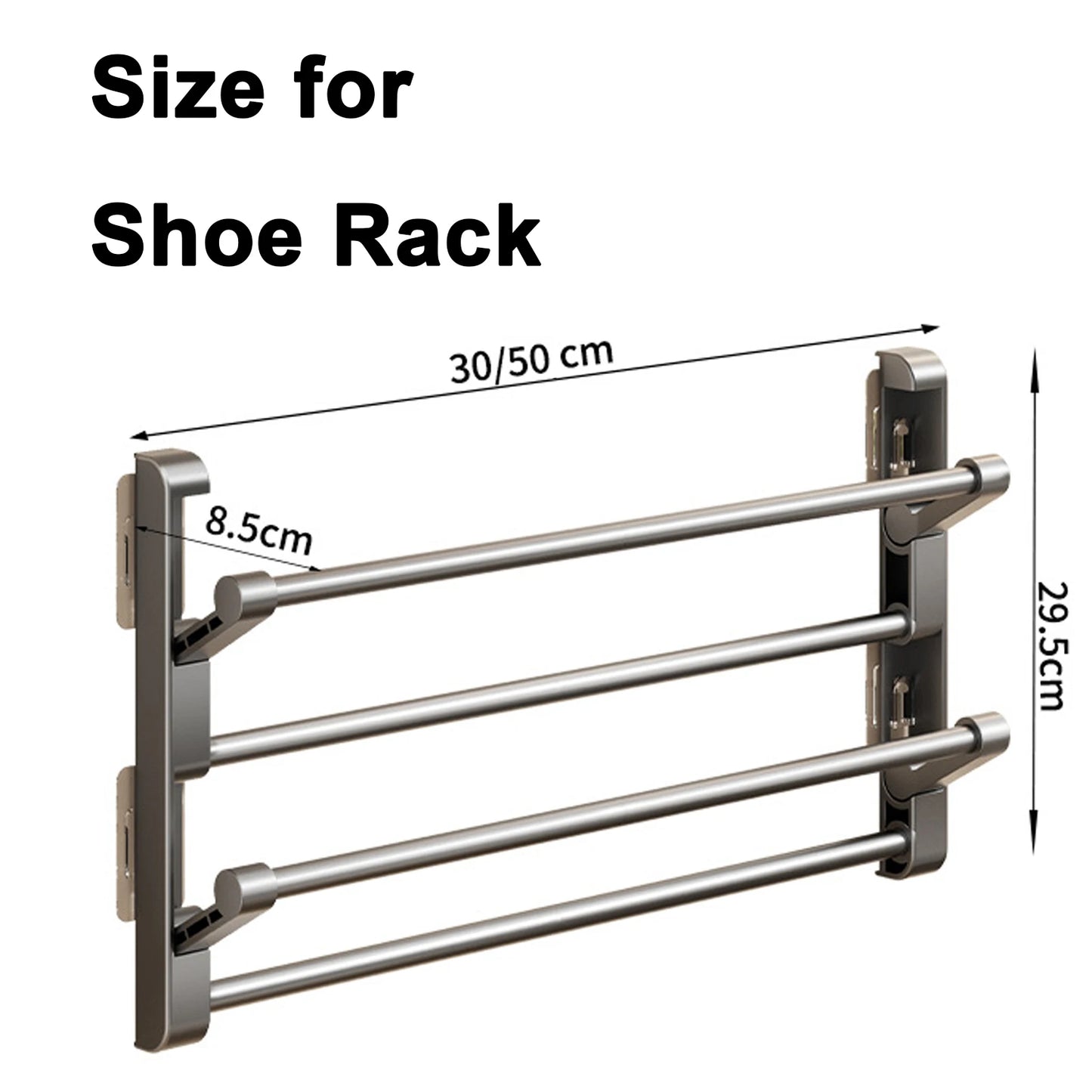 Wall-Mounted Shoe Rack — Simple Bathroom Slipper & Shoe Holder, Drain Storage & Drying Organizer Hanger