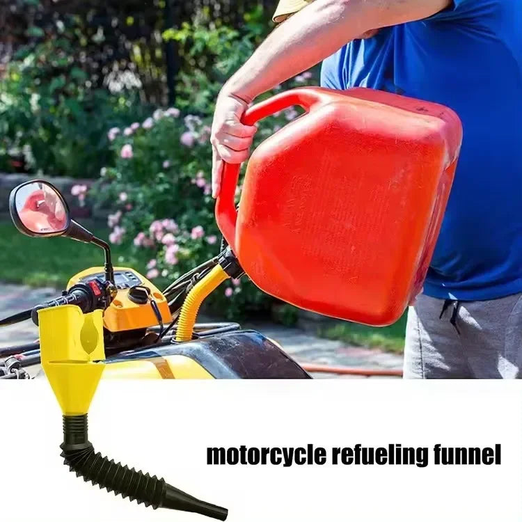 Foldable Flexible Oil Funnel Tool – Multi-Use Fuel & Gasoline Transfer Funnel for Cars & Motorcycles, Engine Refueling & Draining Plastic Filter Accessory