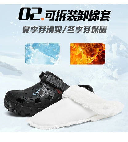 Men’s & Women’s Winter Slippers – Soft Plush Indoor, Non-Slip Removable Sandals, Big Size 47