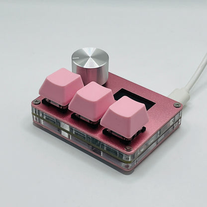 O3C SayoDevice OSU O3C Rapid Trigger Hall Switches – Magnetic Pink Keyboard Switches with Knob, Screen Copy & Paste Shortcut