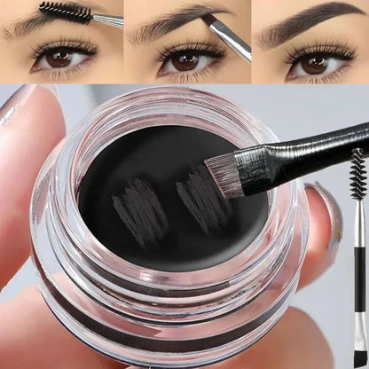 Matte Brown Black Eyebrow Cream – 3D Natural Tint Gel Wax, Waterproof & Long-Lasting Brow Enhancer