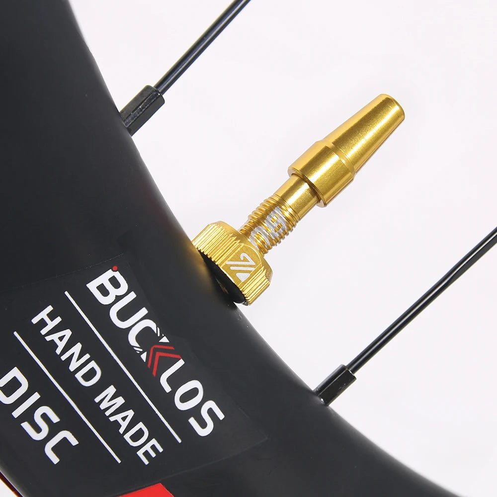 BUCKLOS Tubeless Presta Valves 40–100mm — Aluminum Alloy Bike Valve Stem for Road & MTB