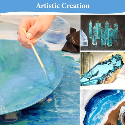 Crystal Clear Epoxy Resin Kit - Bubbles-Free Casting Resin for Table Tops, Bar Tops, and Art Crafts