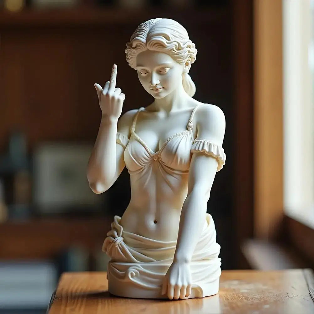 Vienna Goddess 3D Resin Statue — Funny Venus Figurine with Attitude, Home Decor Bust & Plaster Craft Sculpture