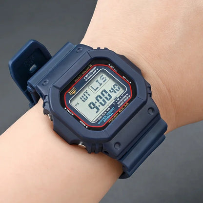 Matte Resin Bezel and Rubber Strap Set for Casio G-Shock DW-5600, GW-M5610, G-5000 & GWB-5600 - Replacement Watch Case and Band Accessories