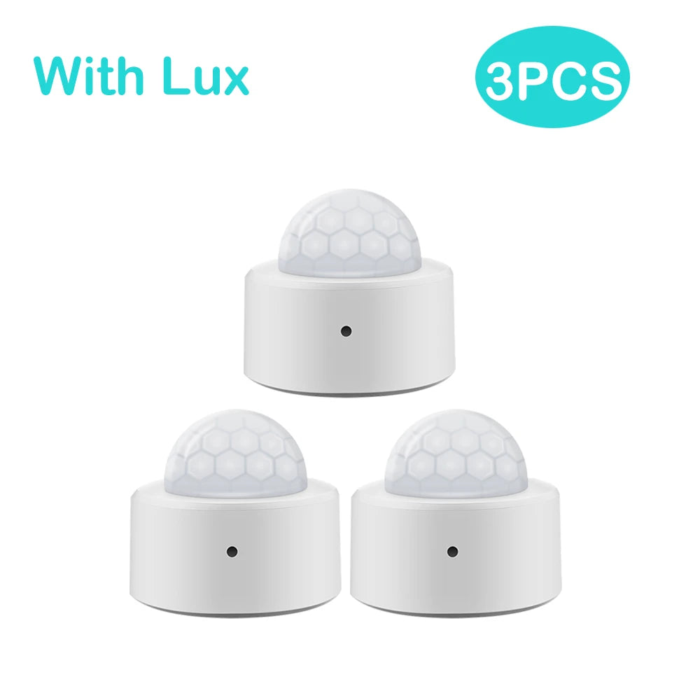 Tuya 2-in-1 ZigBee Mini PIR Motion Detector & Bright Lux Light - Passive Infrared Security Burglar Alarm Sensor
