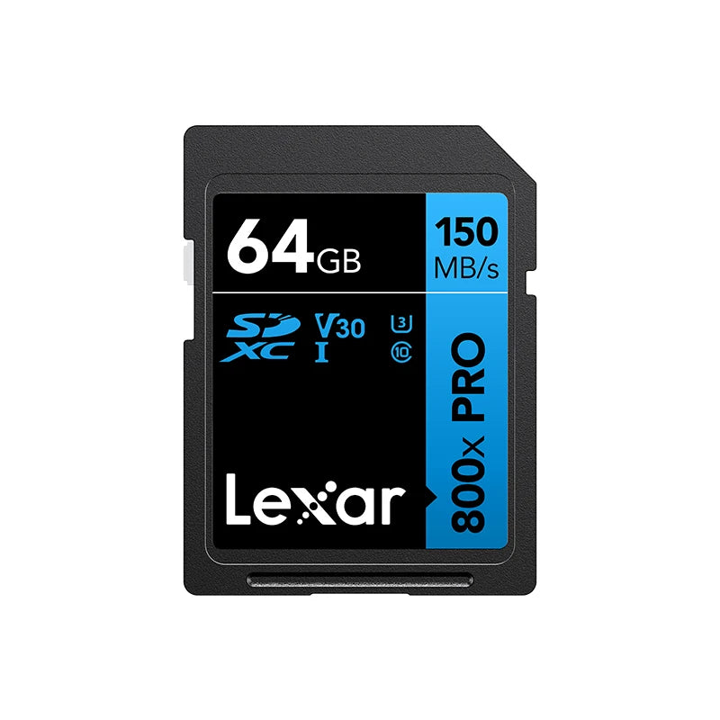 Lexar 800x Pro SDXC/SDHC Memory Card – 150MB/s V30 UHS-I High-Speed Flash Storage Card 32GB 64GB 128GB 256GB for Camera & Video Recording