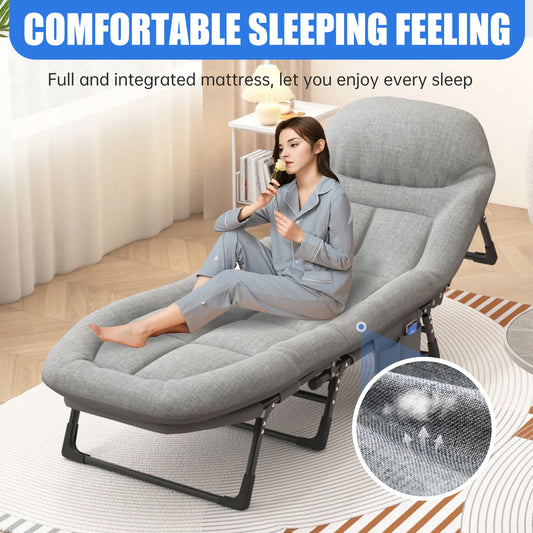 American Folding Bed – Single Sofa Bed & Lounge Chair for Napping & Sunbathing, Ideal for Courtyard