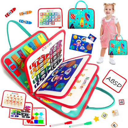 Montessori Busy Board for Toddlers – Sensory Toy for Preschool Learning & Fine Motor Skills, Travel Activities for Boys