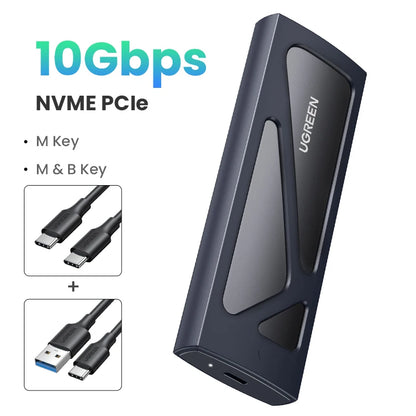 UGREEN M.2 SSD Enclosure - USB-C 3.1 Adapter for NVMe PCIe & NGFF SATA M.2 SSDs