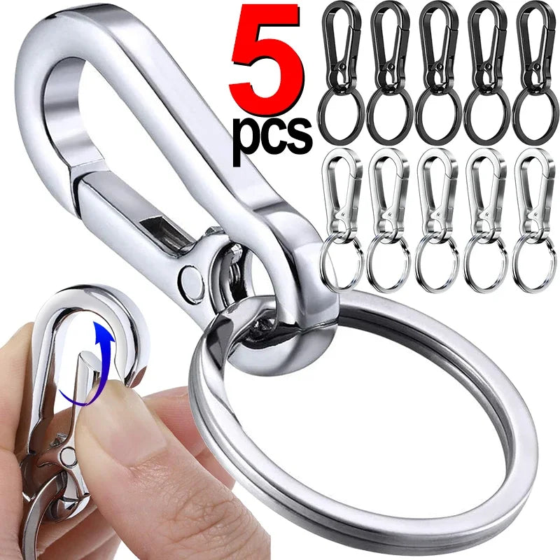 1/5PCS Metal Gourd Buckle Keychain – Strong Carabiner Climbing Hook for Car Keys & Vintage Accessories