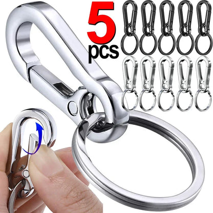1/5PCS Metal Gourd Buckle Keychain – Strong Carabiner Climbing Hook for Car Keys & Vintage Accessories