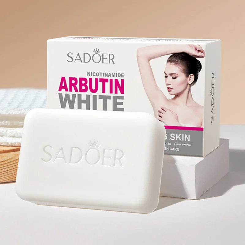 SADOER Niacinamide & Arbutin Facial Soap – Moisturizing, Brightening, Deep Cleansing Handmade Face & Body Wash Foam