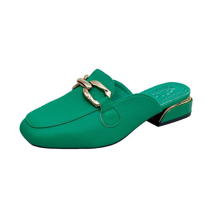 2024 Spring Summer Women’s Straw Mules – Bowknot Round Toe Fisherman Slippers