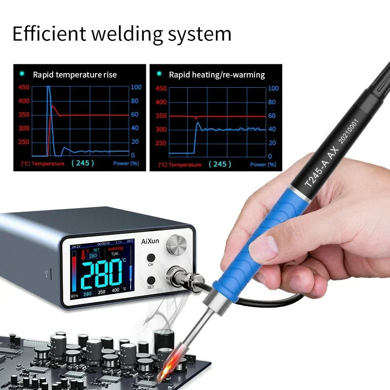 Aixun 200W T3A Smart Soldering Station – T12/T245 Handle for PCB & BGA Motherboard Welding Repair Tools