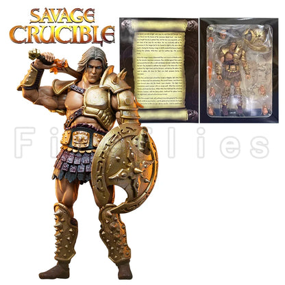 1/12 7-Inch Savage Crucible Action Figure — Harbinger Studios Wave 2 Jaeger Nashom Krieger Whoman Barbarian Anime Collectible Gift