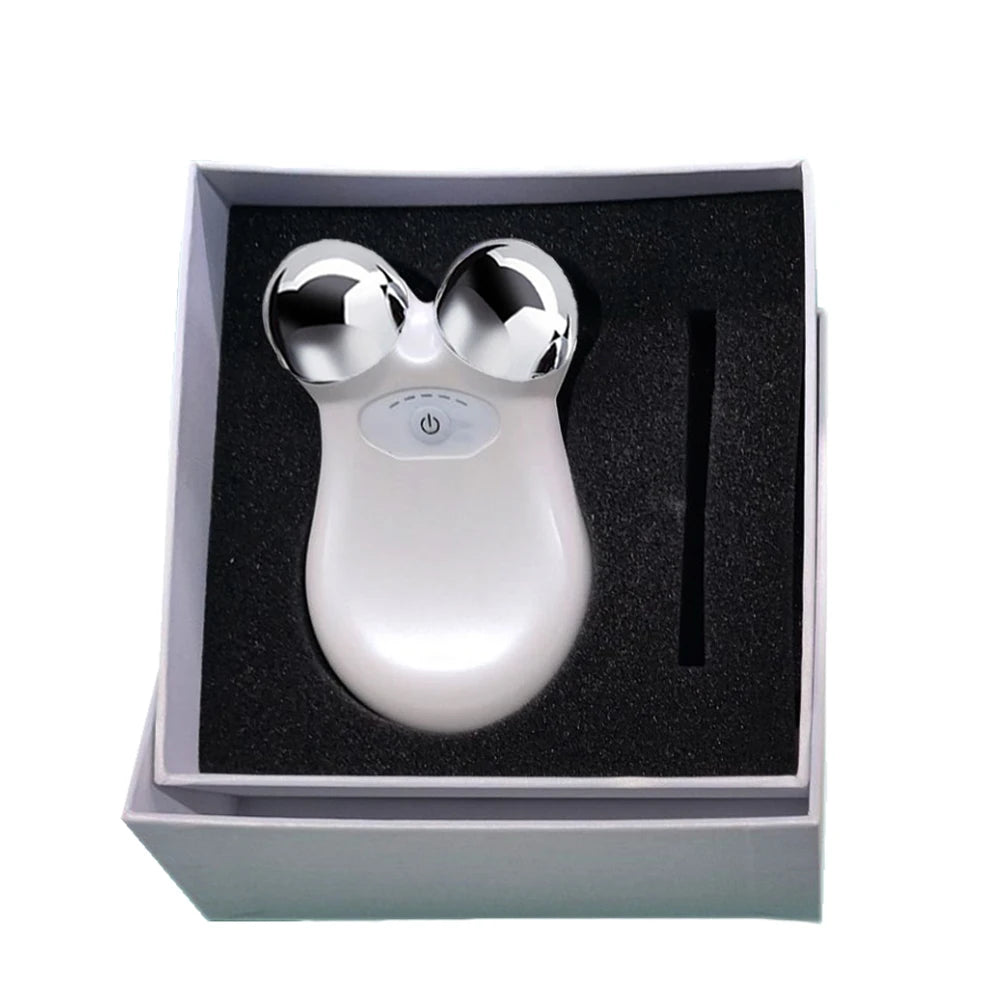Microcurrent Facial Massager Roller – EMS Face Lift & Anti-Wrinkle Skin Tightening Tool for Firming & Slimming