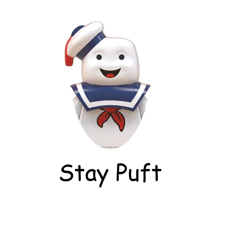 4-Piece Ghostbusters Action Figure Set – Egon, Peter, Winston, Zeddemore & Stay Puft Model Building Blocks Toys for Kids