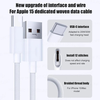 35W USB-C CarPlay Cable for iPhone 16 15 Pro Max – Fast Charging & Data Transfer
