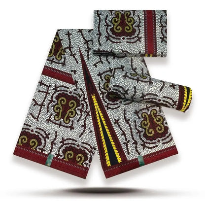 African Wax Print Fabric - 100% Cotton Nigerian Ankara Batik Material for Women’s Dresses
