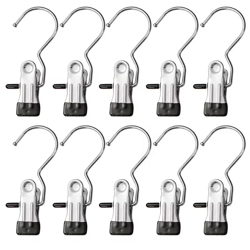 Stainless Steel Laundry Clips - 10/20/30PCS Portable Clothes Pegs for Hanging Clothes, Socks & Pants