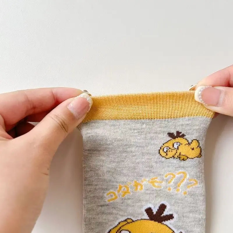 Cute Anime Cartoon Socks - Women's  Low-Cut 3D Graphic Socks
