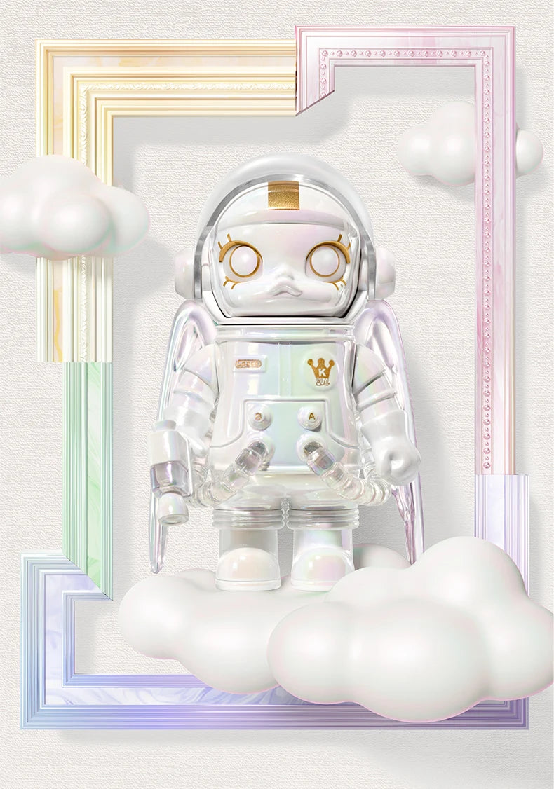 Popmart Mega Space Molly 100% Anniversary Series — 4th Gen Blind Box Collectible Action Figure Toy, Mystery Gift Model