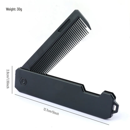 2-in-1 Pocket Folding Comb – Wide Tooth & Beard Comb for Hair Styling and Barber Use