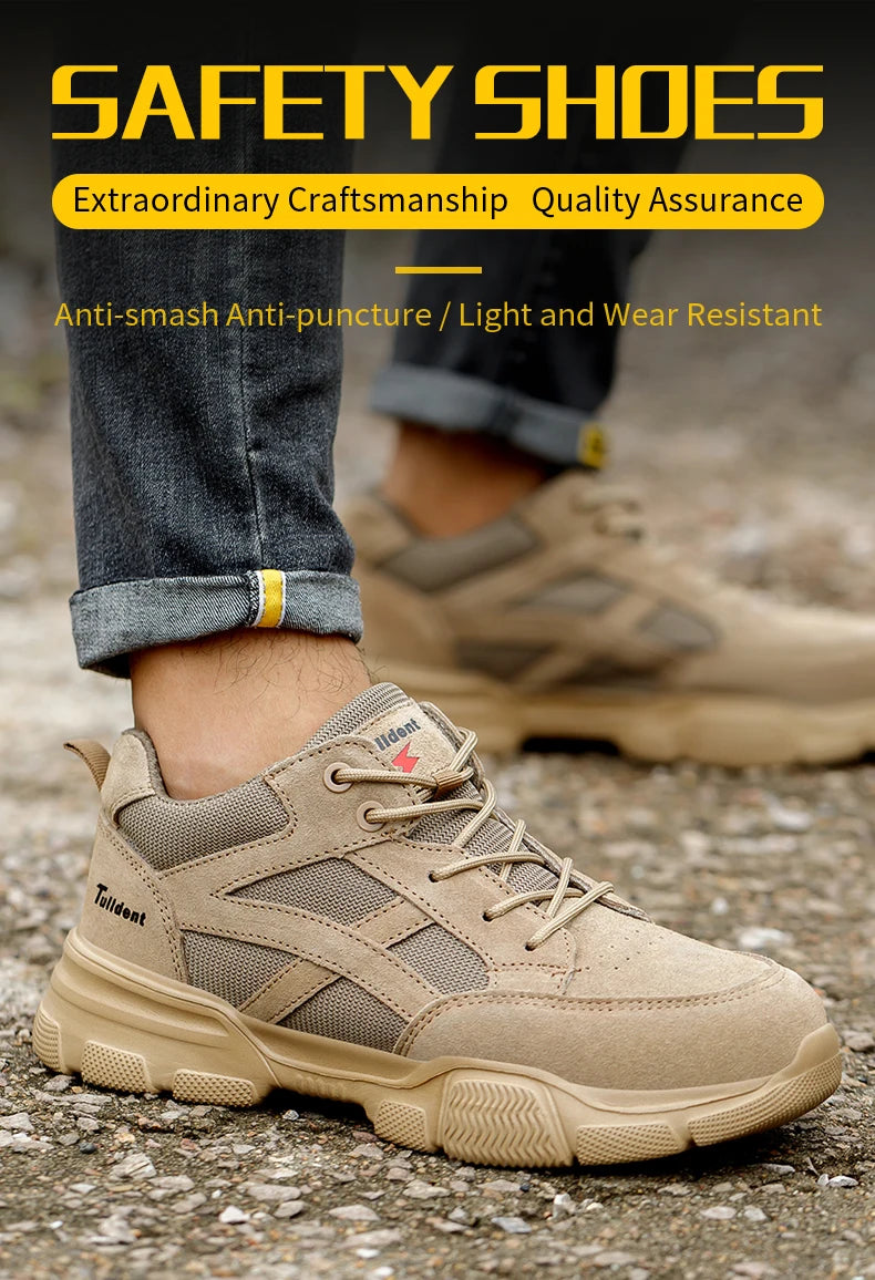 10KV Insulated Safety Shoes – Men’s Anti-Smash, Puncture-Proof, Breathable Electrician & Welding Work Boots
